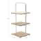 24'' White Modern Decorative Tray with 3 shelves